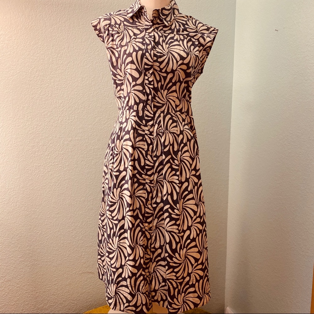 Merona 100% Cotton Summer Dress, Navy Abstract